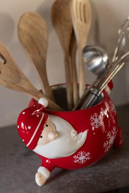Kerstman Voorraadpot J-Line Keramiek – 21,5 cm