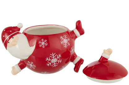 Kerstman Voorraadpot J-Line Keramiek – 21,5 cm