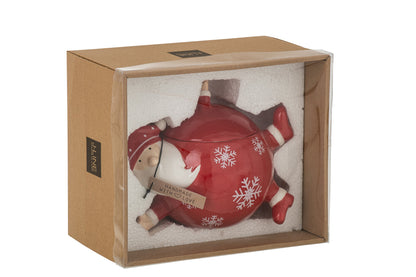 Kerstman Voorraadpot J-Line Keramiek – 21,5 cm