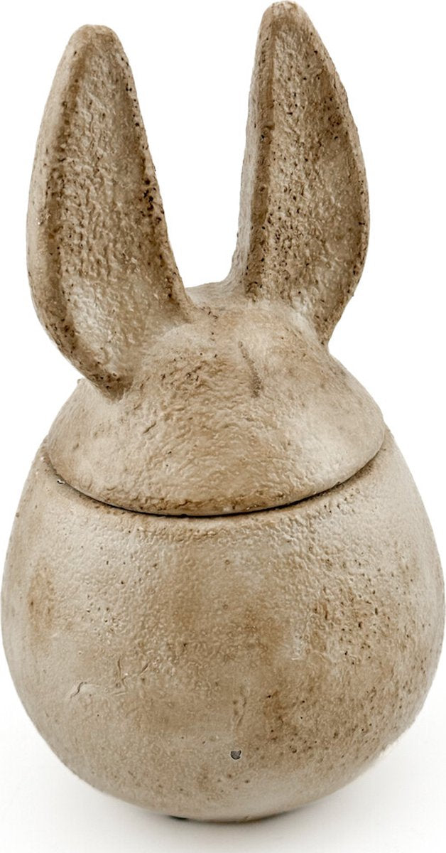 Beeld Pot Konijn – Aardewerk Beige – Verkrijgbaar in Klein & Groot