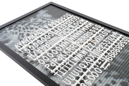 Black Letter Board Leopard Print – 30x45 cm – Includes Letters