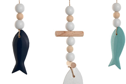 Wanddekoration Fische Holz – Maritimer Anhänger 50 cm