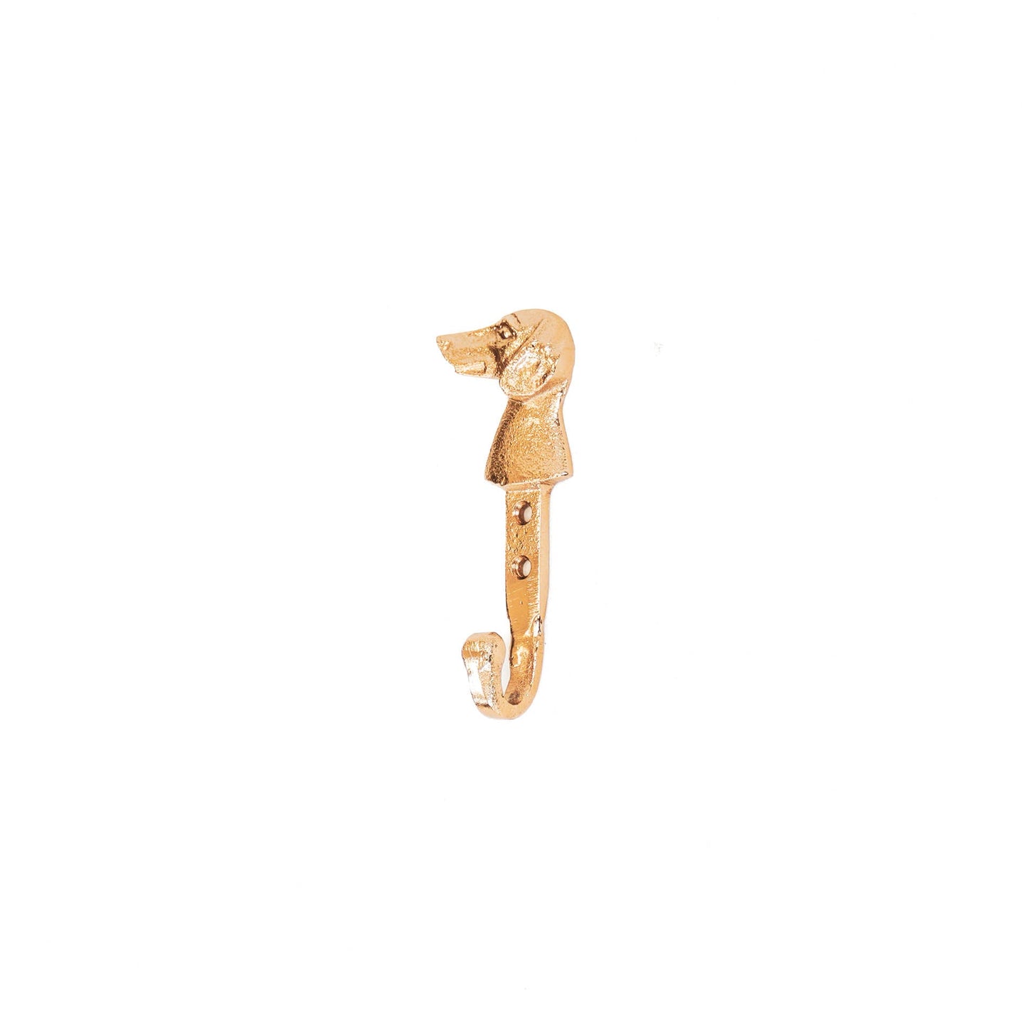 Wandhaken Hund Gold – Aluminium Wanddeko