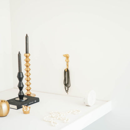 Wandhaken Hund Gold – Aluminium Wanddeko