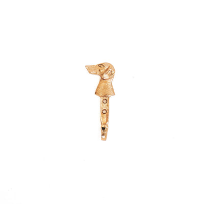 Wandhaken Hund Gold – Aluminium Wanddeko