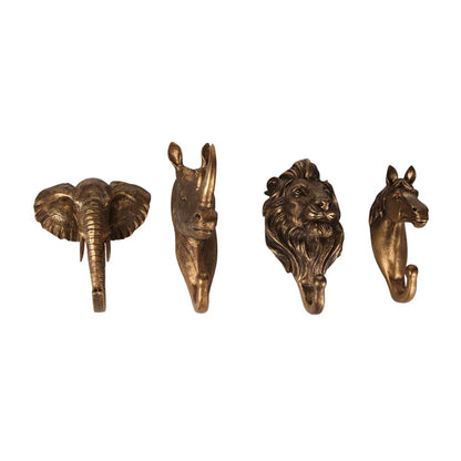 Wall Hook Lion Gold – 17 cm – Dutch Style