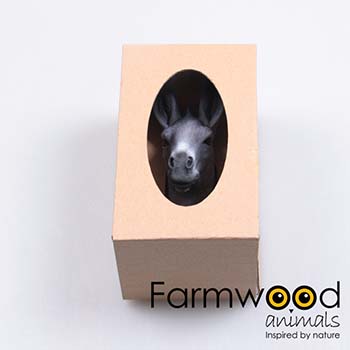 Hook'd! Kapstokhaak Ezel – Decoratieve Wandhaak met Dierenkop | 13 cm