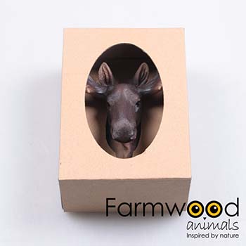 Hook'd! Kapstokhaak Eland – Decoratieve Wandhaak met Dierenkop | 13 cm