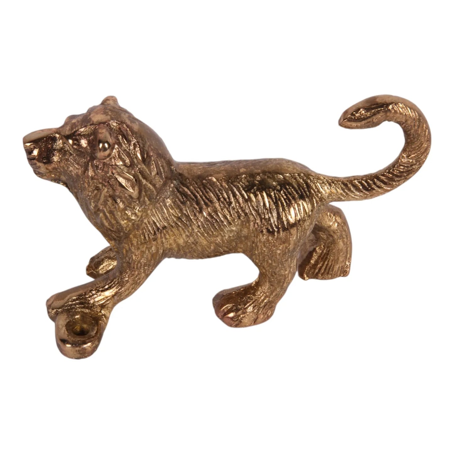 gouden leeuw wandhaak aluminium dieren haak Dutch Style