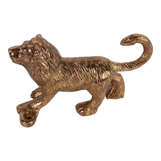 gouden leeuw wandhaak aluminium dieren haak Dutch Style