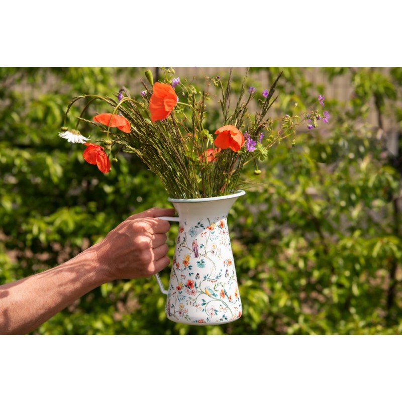 Gießkanne / Vase mit Vögeln