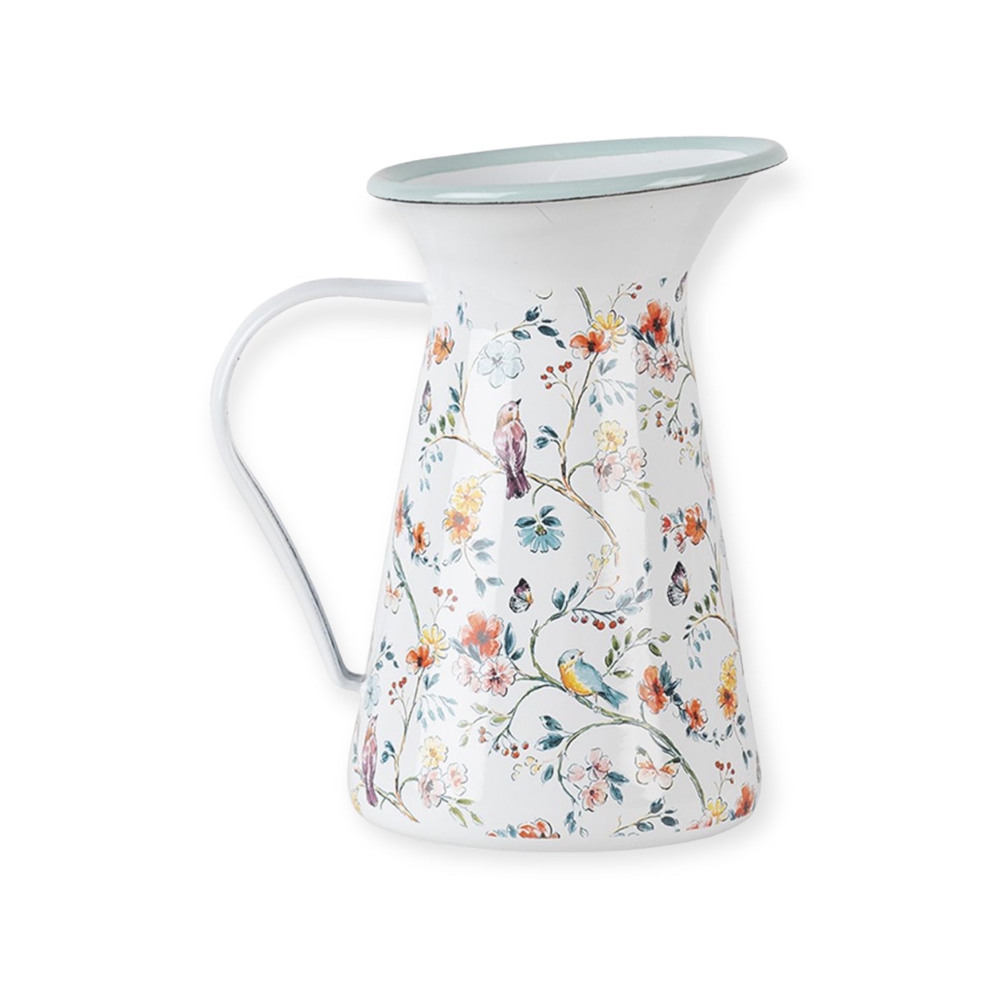 Gießkanne / Vase mit Vögeln