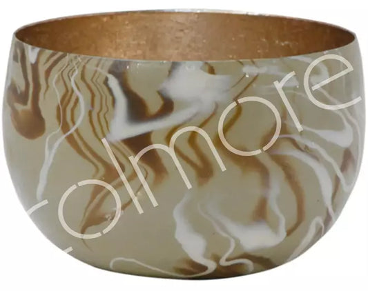 colmore votive simone taupe metalen waxinelichthouder 15cm