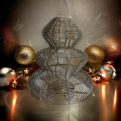 Windlicht Kerstboom Antiek Brons – Light & Living – 19 cm