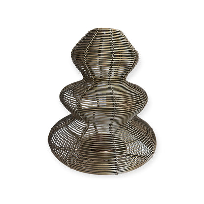 Antiek bronzen windlicht in kerstboomvorm – Light & Living – Ø16 x 19 cm
