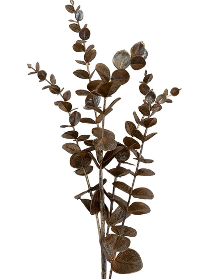 Seidenblumenstrauß Goldener Eukalyptus – 55 cm
